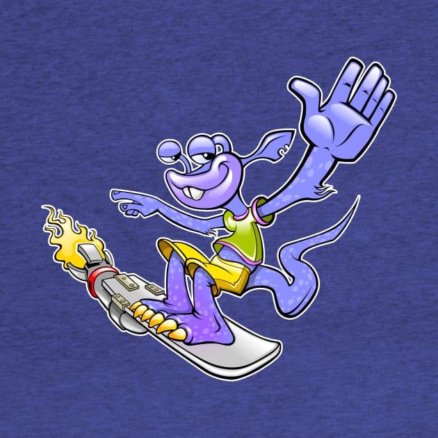 Alien Skater by VintageHeroes